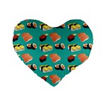 Sushi pattern Standard 16  Premium Heart Shape Cushions Front