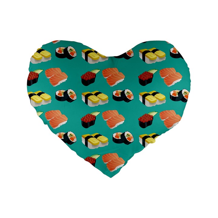 Sushi pattern Standard 16  Premium Heart Shape Cushions