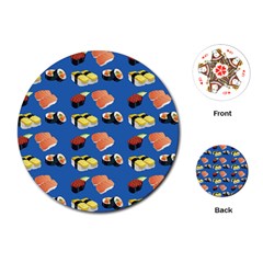 Sushi Pattern Playing Cards (round)  by Valentinaart