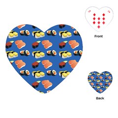 Sushi Pattern Playing Cards (heart)  by Valentinaart