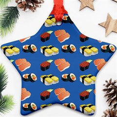 Sushi Pattern Star Ornament (two Sides) by Valentinaart