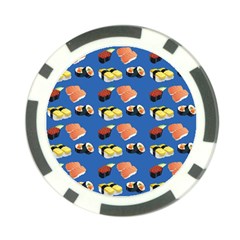 Sushi Pattern Poker Chip Card Guard by Valentinaart