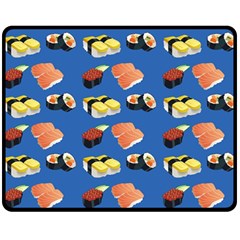 Sushi Pattern Fleece Blanket (medium)  by Valentinaart