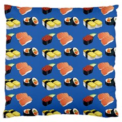 Sushi Pattern Large Cushion Case (one Side) by Valentinaart