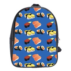 Sushi Pattern School Bag (xl) by Valentinaart