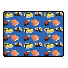 Sushi Pattern Double Sided Fleece Blanket (small)  by Valentinaart