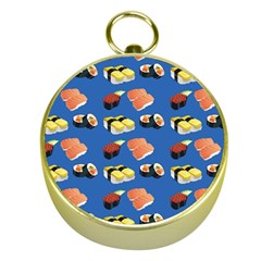 Sushi Pattern Gold Compasses by Valentinaart