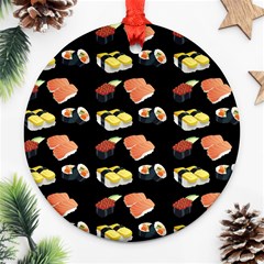 Sushi Pattern Ornament (round) by Valentinaart