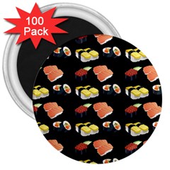 Sushi Pattern 3  Magnets (100 Pack) by Valentinaart