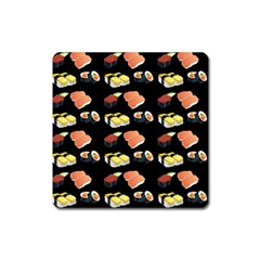 Sushi Pattern Square Magnet by Valentinaart