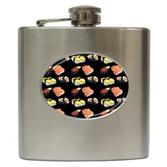 Sushi Pattern Hip Flask (6 Oz) by Valentinaart