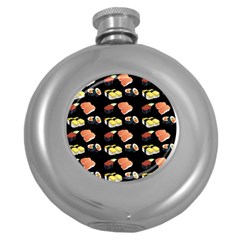 Sushi Pattern Round Hip Flask (5 Oz) by Valentinaart