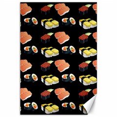 Sushi Pattern Canvas 12  X 18   by Valentinaart