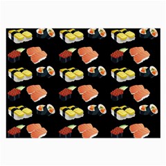 Sushi Pattern Large Glasses Cloth (2-side) by Valentinaart