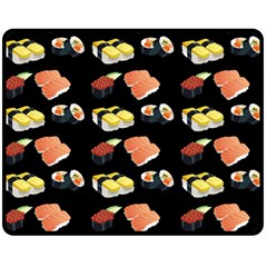 Sushi Pattern Fleece Blanket (medium)  by Valentinaart