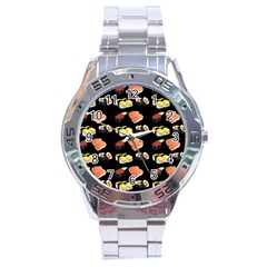 Sushi Pattern Stainless Steel Analogue Watch by Valentinaart