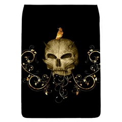 Golden Skull With Crow And Floral Elements Flap Covers (l) 