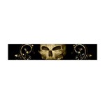 Golden Skull With Crow And Floral Elements Flano Scarf (Mini) Front