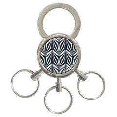 Art Deco, Black,white,graphic Design,vintage,elegant,chic 3-ring Key Chains by NouveauDesign