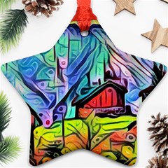 Magic cube abstract art Ornament (Star)