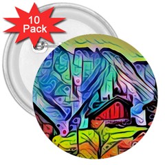 Magic cube abstract art 3  Buttons (10 pack) 