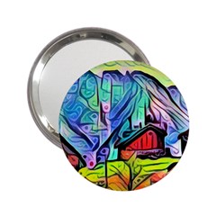 Magic cube abstract art 2.25  Handbag Mirrors