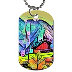 Magic cube abstract art Dog Tag (One Side)