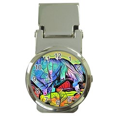 Magic cube abstract art Money Clip Watches