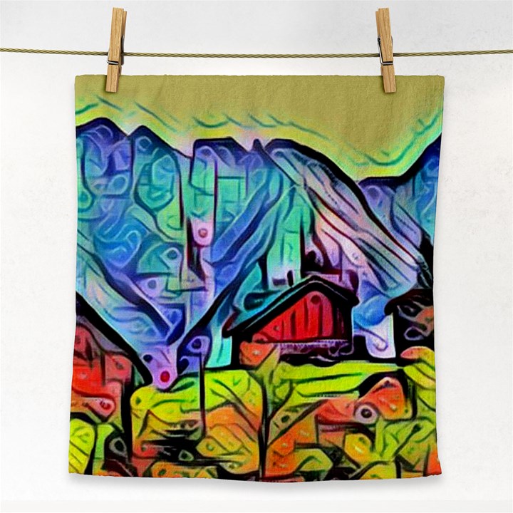 Magic cube abstract art Face Towel