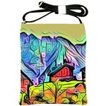 Magic cube abstract art Shoulder Sling Bags Front