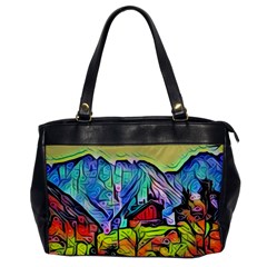 Magic cube abstract art Office Handbags