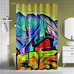 Magic Cube Abstract Art Shower Curtain 48  X 72  (small)  by NouveauDesign