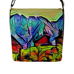 Magic cube abstract art Flap Messenger Bag (L) 