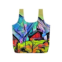 Magic cube abstract art Full Print Recycle Bags (S) 