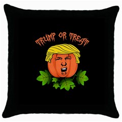 Trump Or Treat  Throw Pillow Case (black) by Valentinaart