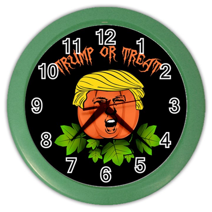 Trump or treat  Color Wall Clocks