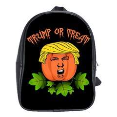 Trump Or Treat  School Bag (large) by Valentinaart