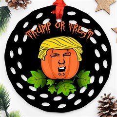 Trump Or Treat  Ornament (round Filigree) by Valentinaart