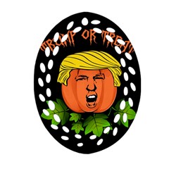 Trump Or Treat  Oval Filigree Ornament (two Sides) by Valentinaart