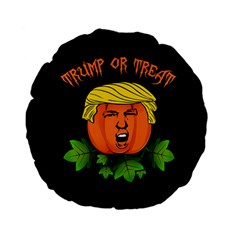 Trump Or Treat  Standard 15  Premium Flano Round Cushions by Valentinaart