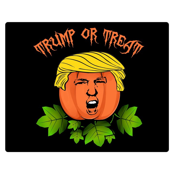 Trump or treat  Double Sided Flano Blanket (Medium) 