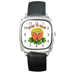 Trump Or Treat  Square Metal Watch by Valentinaart