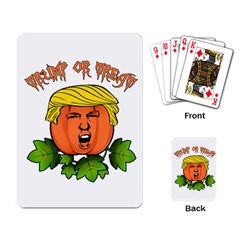 Trump Or Treat  Playing Card by Valentinaart