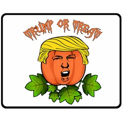 Trump Or Treat  Fleece Blanket (medium)  by Valentinaart