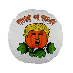 Trump Or Treat  Standard 15  Premium Round Cushions by Valentinaart