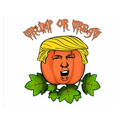 Trump Or Treat  Double Sided Flano Blanket (medium)  by Valentinaart