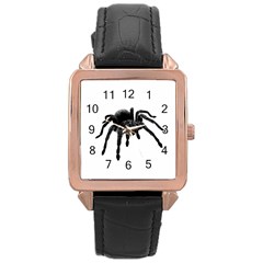 Tarantula Rose Gold Leather Watch  by Valentinaart