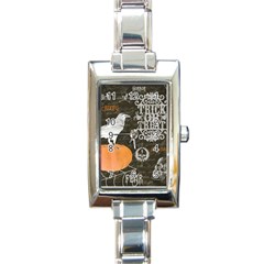 Vintage Halloween Rectangle Italian Charm Watch by Valentinaart