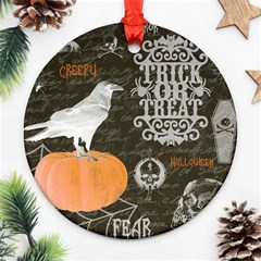 Vintage Halloween Ornament (round) by Valentinaart