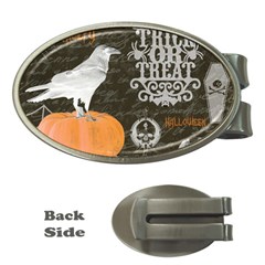 Vintage Halloween Money Clips (oval)  by Valentinaart